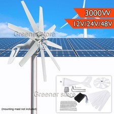 3kW 8 Blades 12/24V 48V Wind