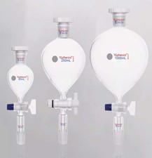 Borosilicate Spherical Separating Funnel 60ml-1000ml Lab Glassware Chemistry GB