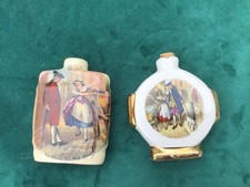Two Vintage Empty Orlando Cherry Brandy Aidee Miniature Bottles Courting  Scenes