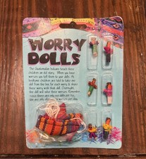 Vintage 6 WORRY DOLLS