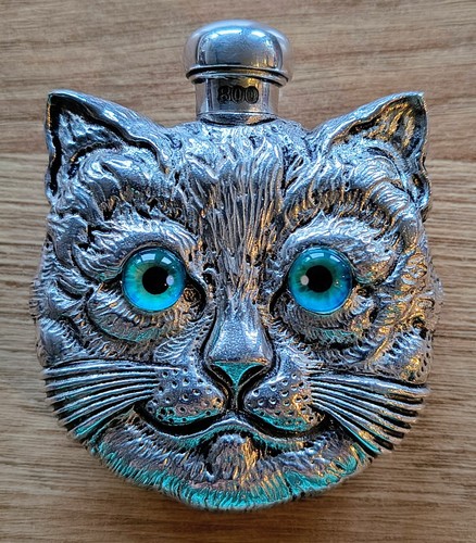 Cat face silver 800 perfume - face,