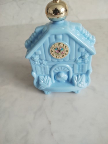 Vintage avon blue glass cuckoo - avon,