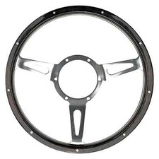 Classic 15 Inch Riveted Dark Woodrim Steering Wheel - 53SPCWD by Mountney