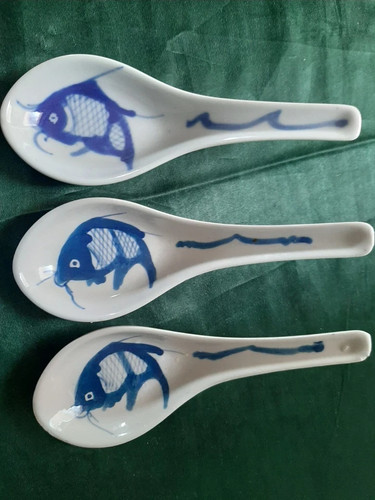Chinese fish pattern blue - fish,