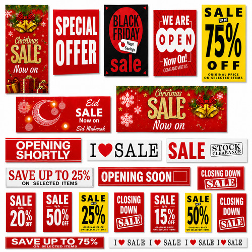 Large shop window sale posters - large,