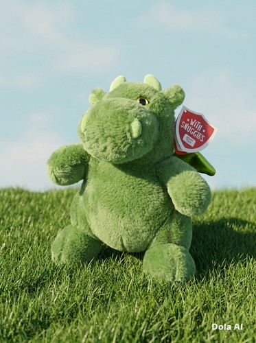 Lovely green dragon plush - dragon,