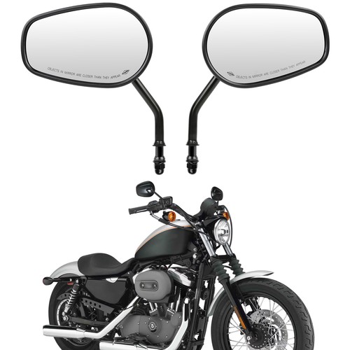 Black motorcycle side mirrors - side,
