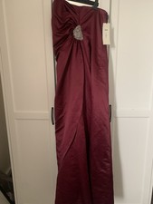 BHS Ella Merlot Strapless Wedding Collection Purple  Dress Uk 16 New/ Tags