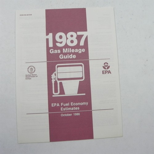 Vintage 1987 epa fuel economy - vintage,