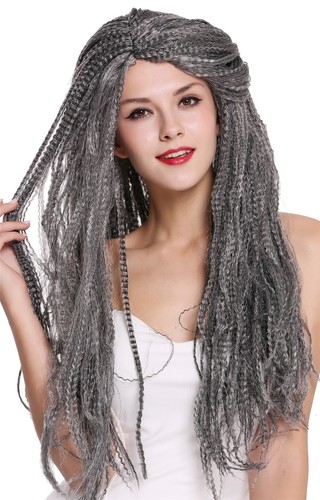 Wig women men long - wig, crimped