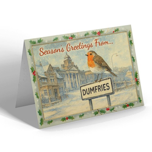 Christmas card dumfries - card,