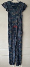 Fat Face Girls Short Sleeved Stretchy Floral Trouser Suit All In One Age 12/13yr