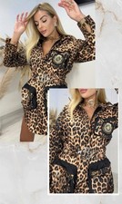 Paparazzi Fashion shower proof Leopard Print Coat Jacket Plaszcz Kurtka Panterka