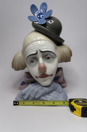 Lladro pensive clown bowler - lladro, clown"