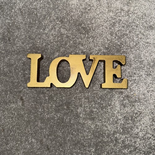 Love brass gold - word, sign