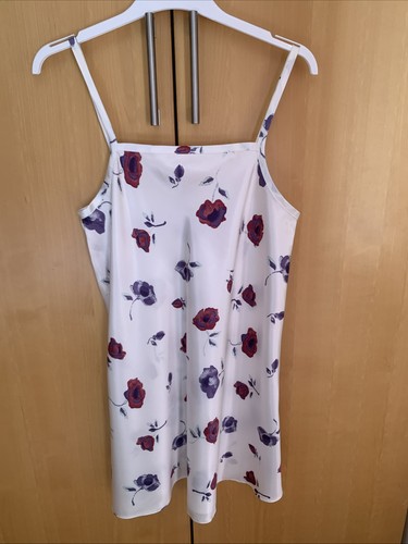 Cream flowered satin cami - m&s,