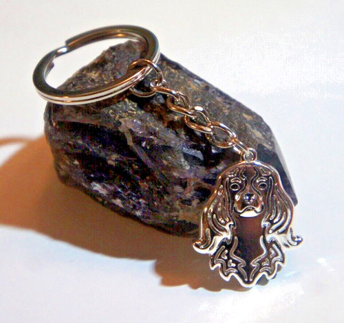 Cavalier spaniel dog key ring - cavalier,