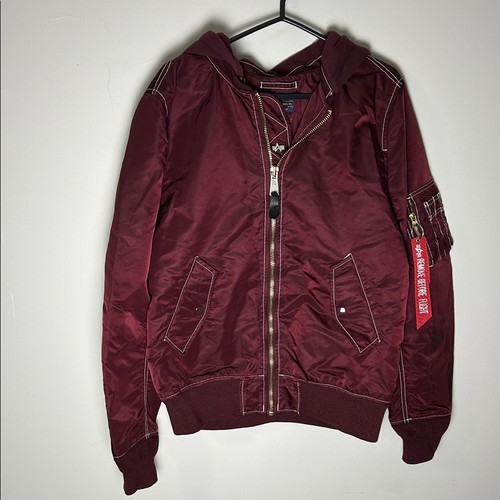 Alpha industries maroon hooded - alpha,