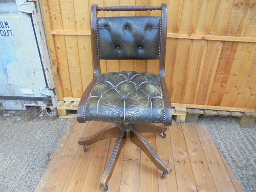 Antique vintage green leather - antique,