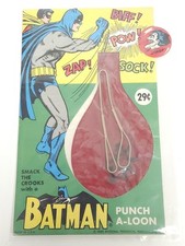 Vintage Batman Punch-a-loon 1966 Balloon - Penguin & Joker - National Latex Co.