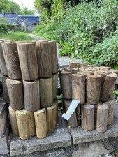 5 Log Rolls Garden Wooden Border Edging each  5ft 11 Inches Long