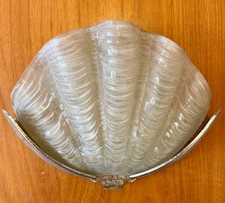 Art Deco Shell Wall Light Sconce Frosted 1930s Odeon