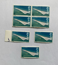 British Commemorative Stamps - 7 x 4d FIRST FLIGHT OF CONCORDE stamps