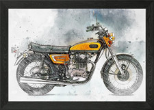 Yamaha XS650 Motorcycle Sketch