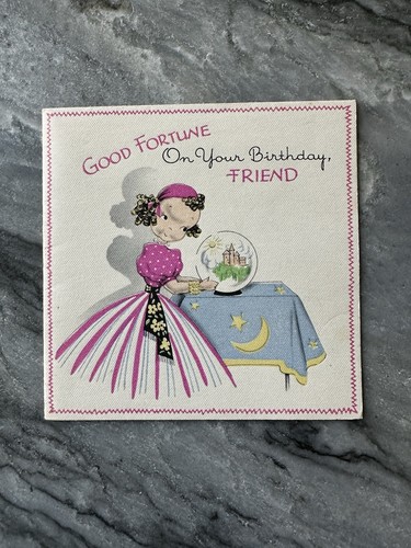Vintage birthday card - vintage,