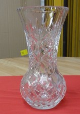 Lead Crystal Etched Pattern Glass Vase