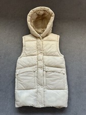 Kids long Zara cream Hooded, Padded Gilet Age 11-12 excellent condition 