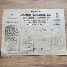 1924 Billhead - James Walker