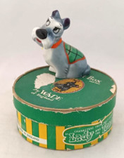 WADE Whimsie WALT DISNEY JOCK THE SCOTTIE DOG LADY & THE TRAMP Hat Box 1956-65