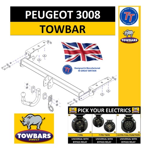 Swan neck towbar for peugeot - swan,