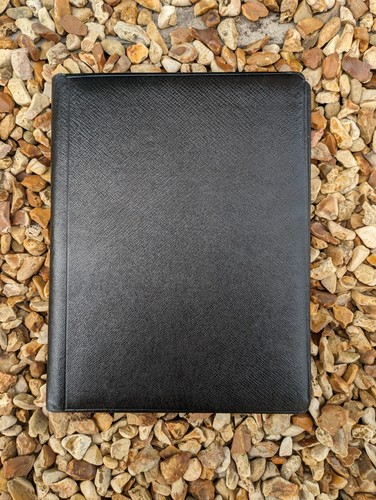 1940s black rexine desk top - black,