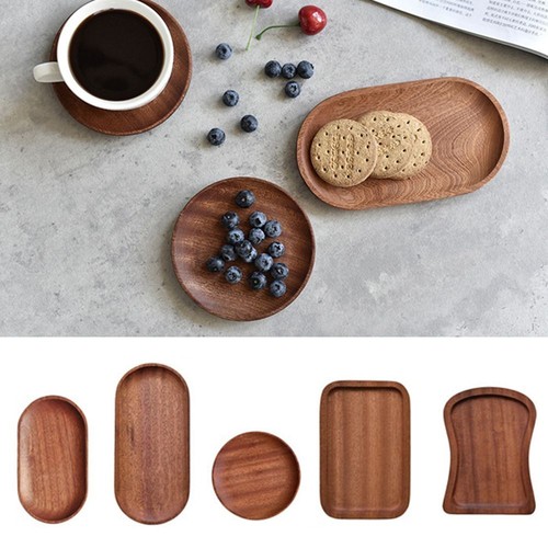 Tableware wooden round - wooden, dessert