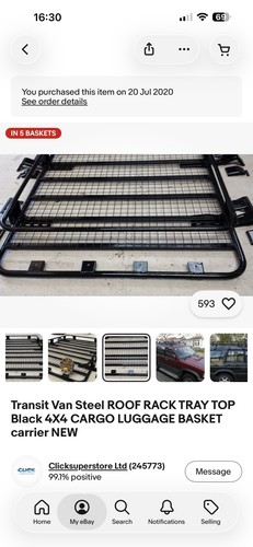Transit van steel roof rack - transit,