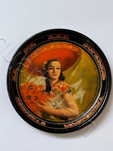 Mexican moctezuma beer - moctezuma, tray