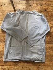 Vintage British Fisherman Smock 100% Cotton Light Blue Cotton Denim