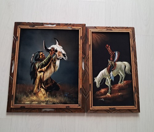Vtg 70s velvet - 70s, painting