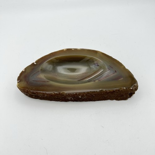 Polished agate slice trinket - slice,