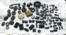 Antique selection Whitby Jet Jewellery – Brooches Beads Bracelets