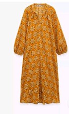 Zara Cotton Midi Kaftan Dress