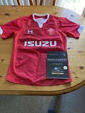 Louis Rees Zammit Signed Wales Rugby Shirt