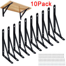 10 Pieces Shelf Brackets Heavy Duty, Wall Mounted Triangle Shelving Brackets UK