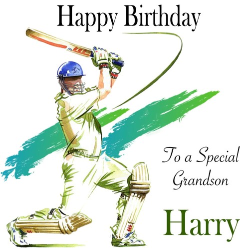 Personalised cricket birthday - cricket,
