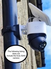 Eufy s340 Solocam & 4G LTE & E30 Down Pipe Mounting Bracket Gutter 68mm - Black