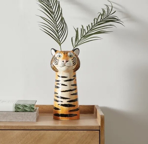 Ceramic tiger head - tiger,
