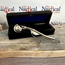 Brass Bosun Call Pipe w Chain