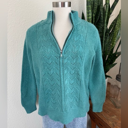 Woolovers teal half zip - teal,